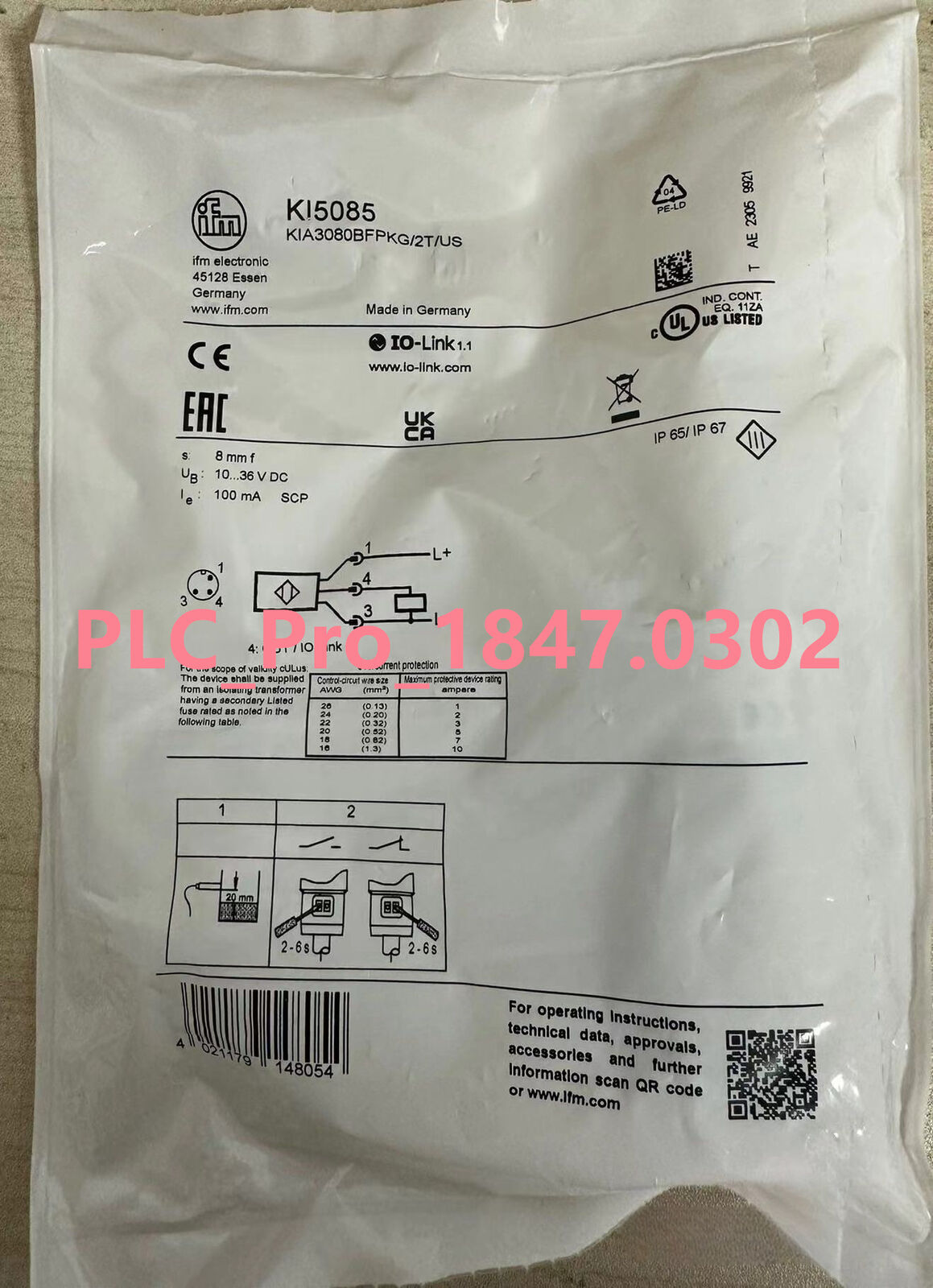 for IFM KI5085 KI 5085 Proximity Switch Sensor Original Free Shipping