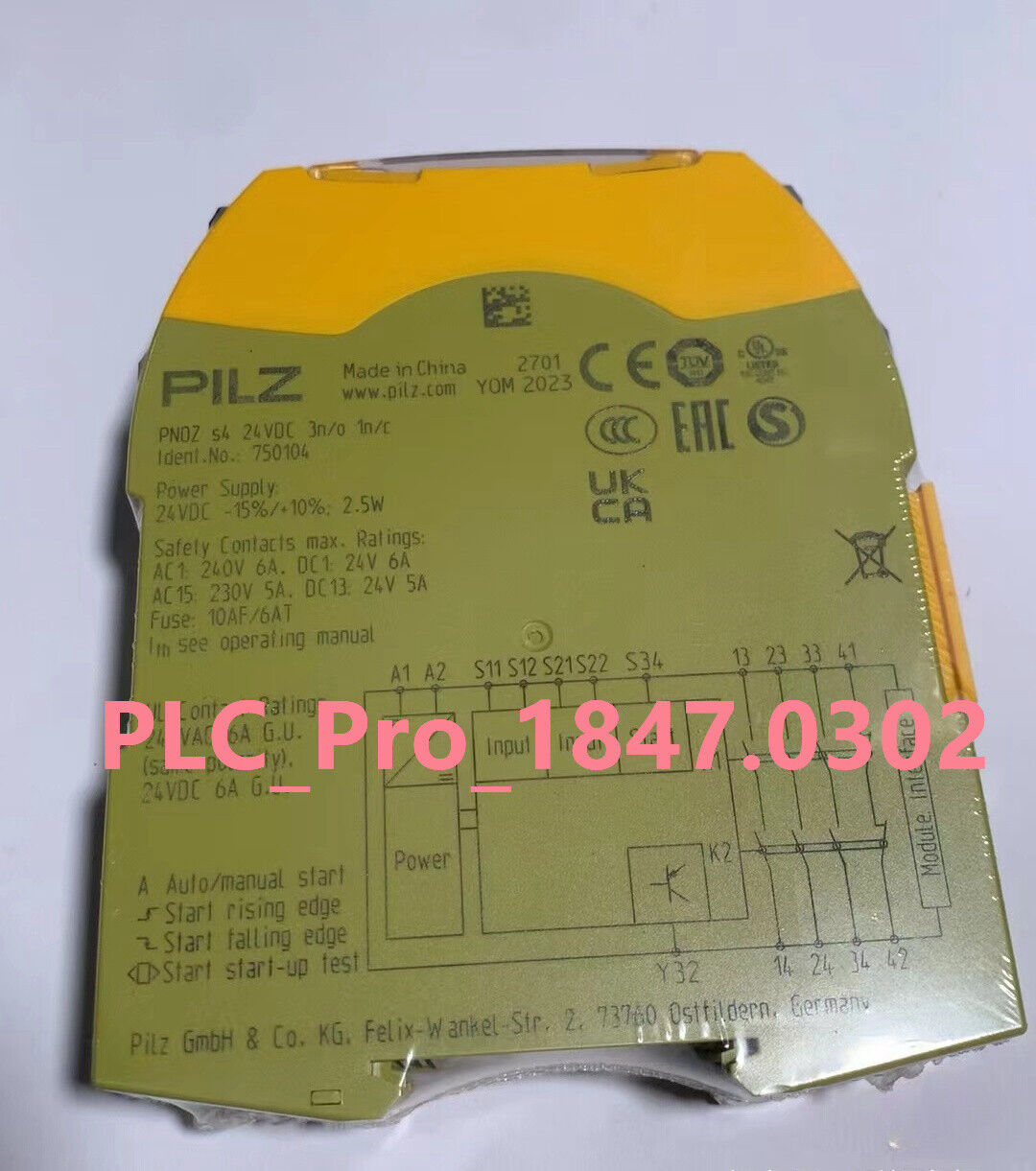 S4 750104 PILZ 750104 PNOZ s4 Safety Relay S475010 Fast delivery for Sale Vendor