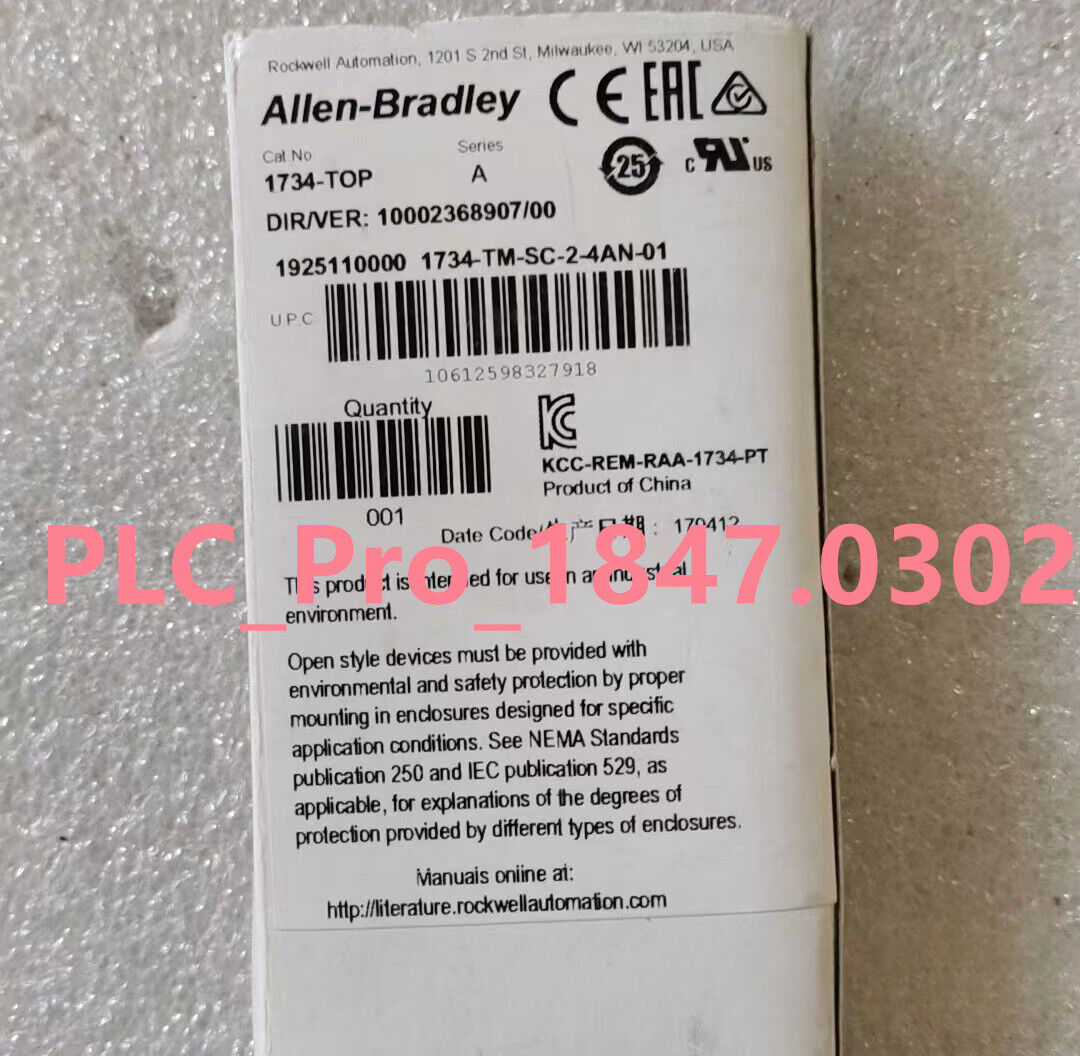 1734TOP Brand Allen-Bradley 1734-TOP Terminal Base Retail Distributor Direct Supply